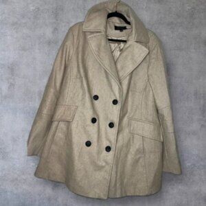 Apt. 9 Tan Double-Breasted Pea Coat